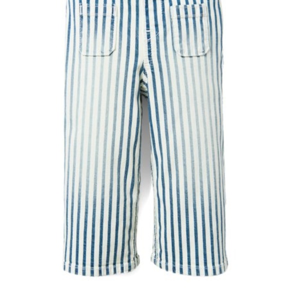 Indigo Railroad Stripe Denim Culotte Jeans - Picture 2 of 4